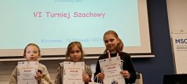Szachiści z klas trzecich brali udział w VI Turnieju Szachowym organizowanym przez MSCDN w Warszawie w ramach projektu „Szachy w mazowieckiej szkole”., 